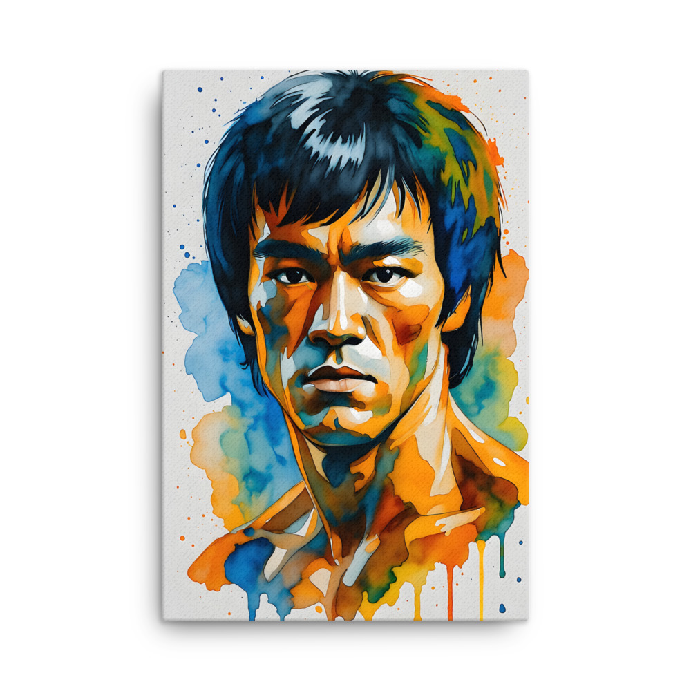 Private: Martial Arts Legend Portrait Canvas Print – Vibrant Pop Art Wall Art