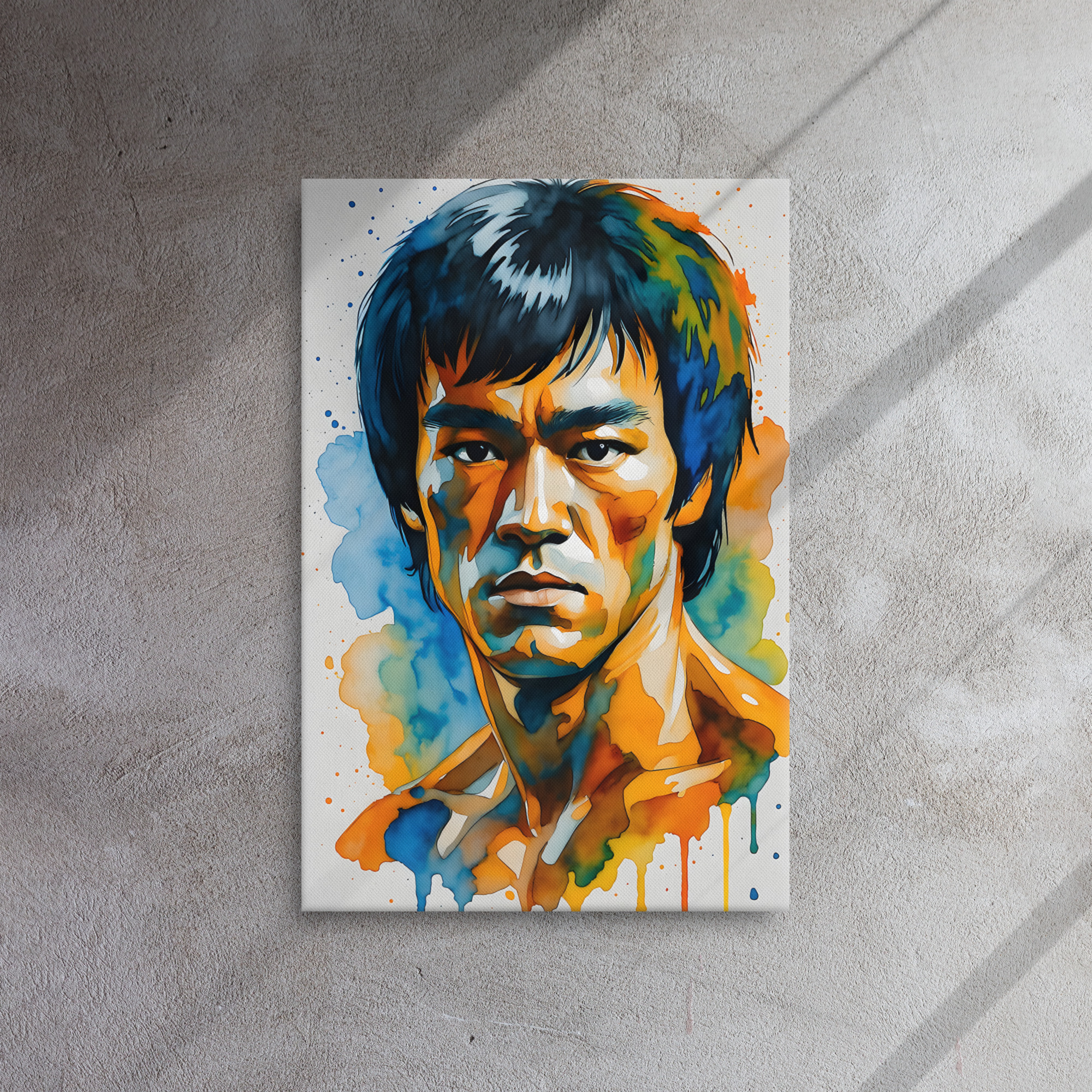 Private: Martial Arts Legend Portrait Canvas Print – Vibrant Pop Art Wall Art