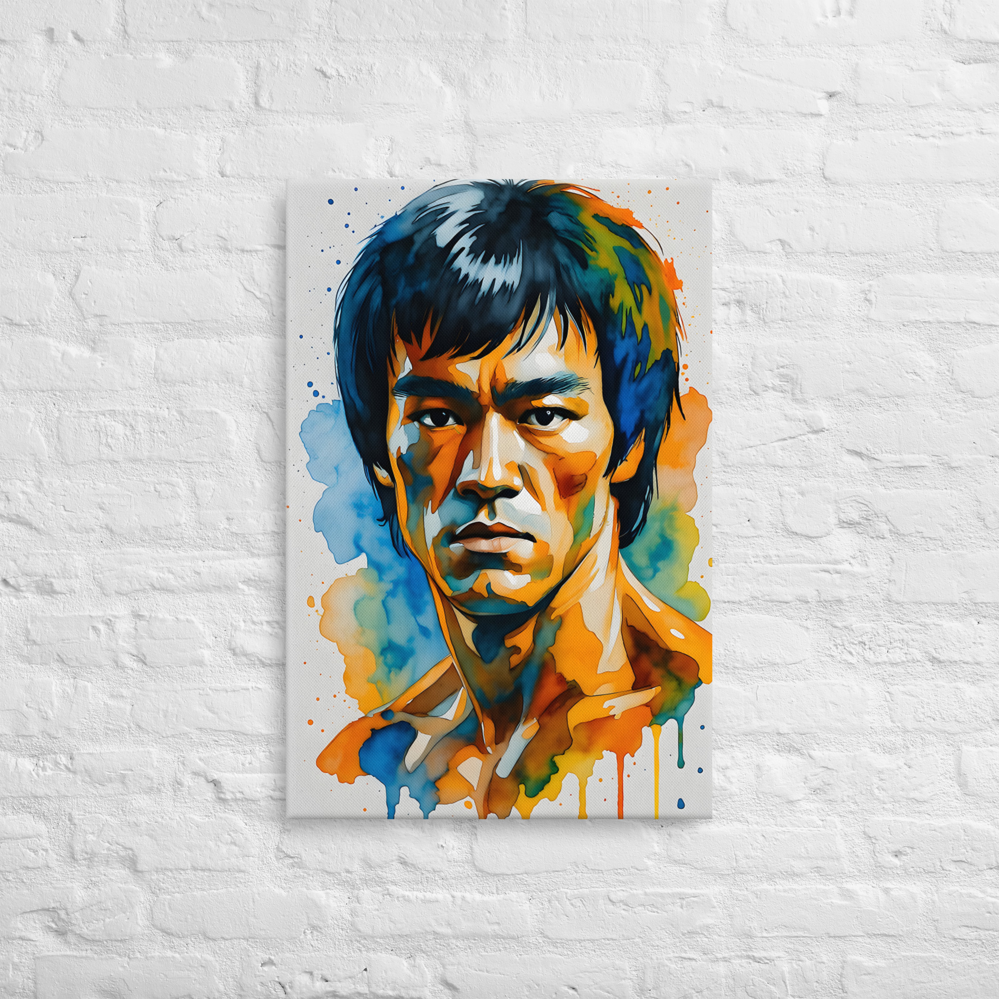 Private: Martial Arts Legend Portrait Canvas Print – Vibrant Pop Art Wall Art